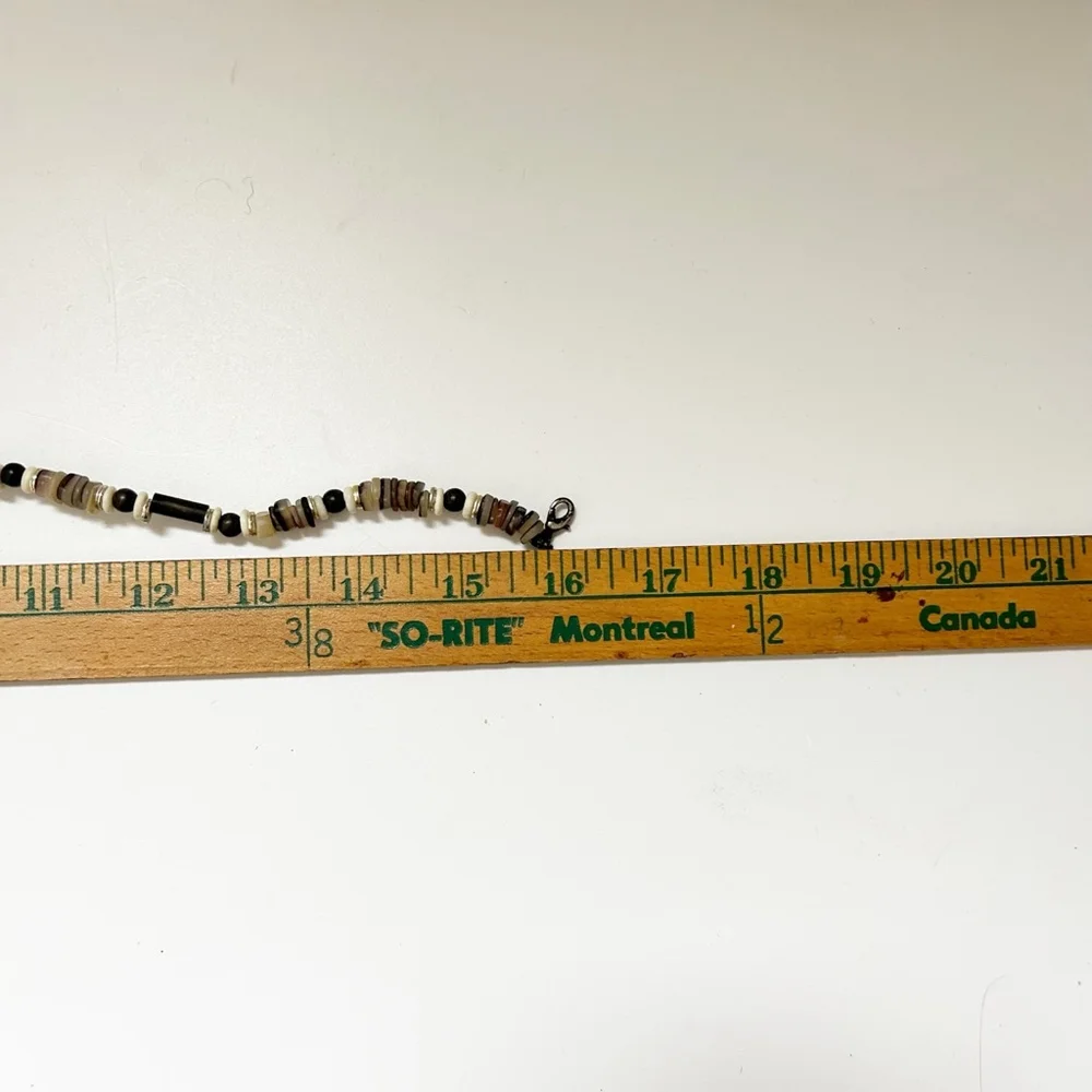 Y2K Surfer Necklace Mixed-Media Brown and White Unisex Unbranded Summer Beach - Picture 8 of 9